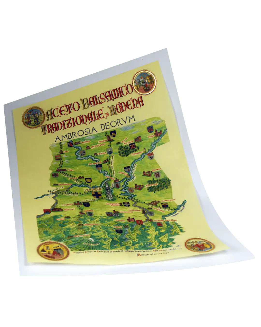 Mappa Aceto Balsamico Tradizionale di Modena (70 x 100 cm firmata dall’autore)